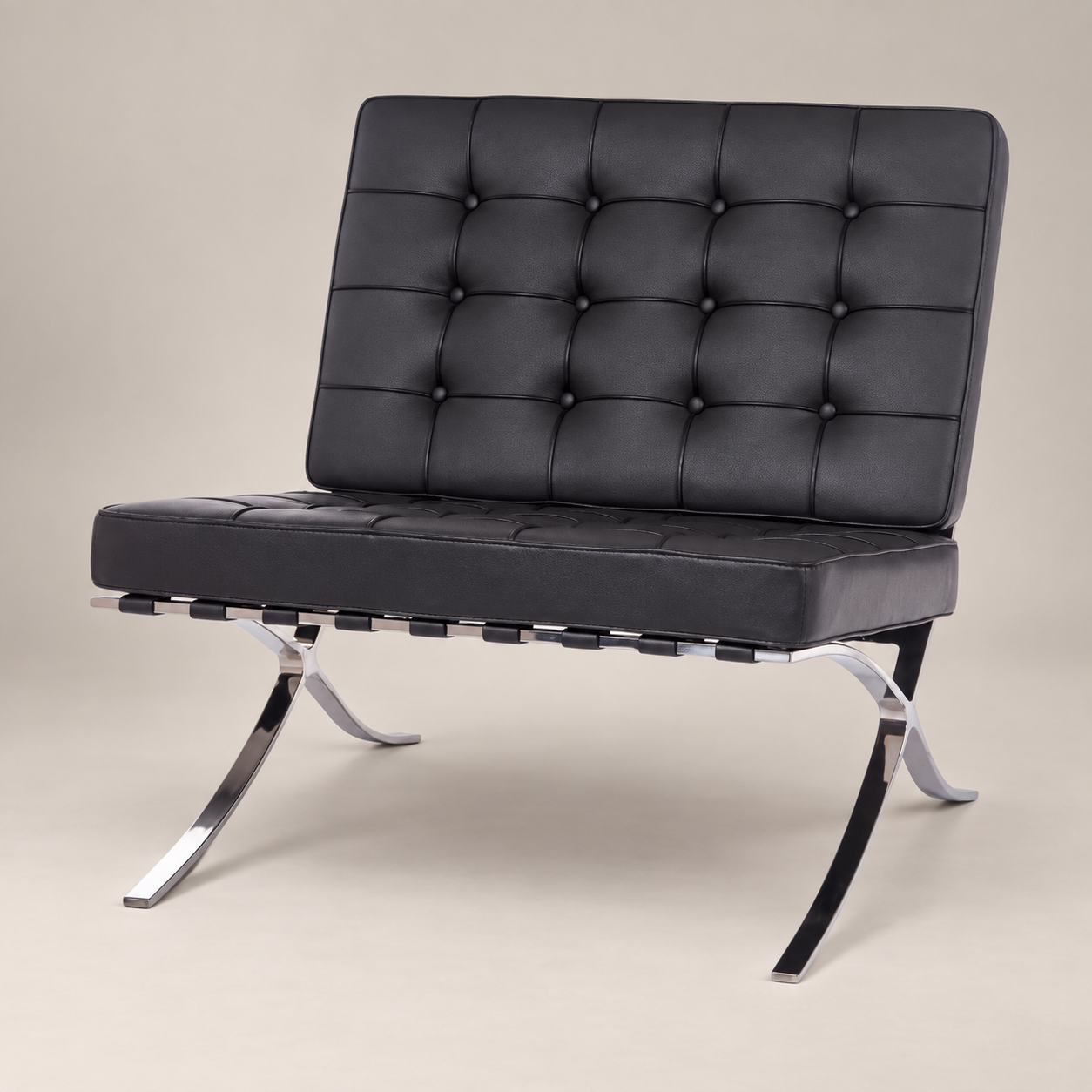 Mies Premium Silla Barcelona - Cuero gris oscuro