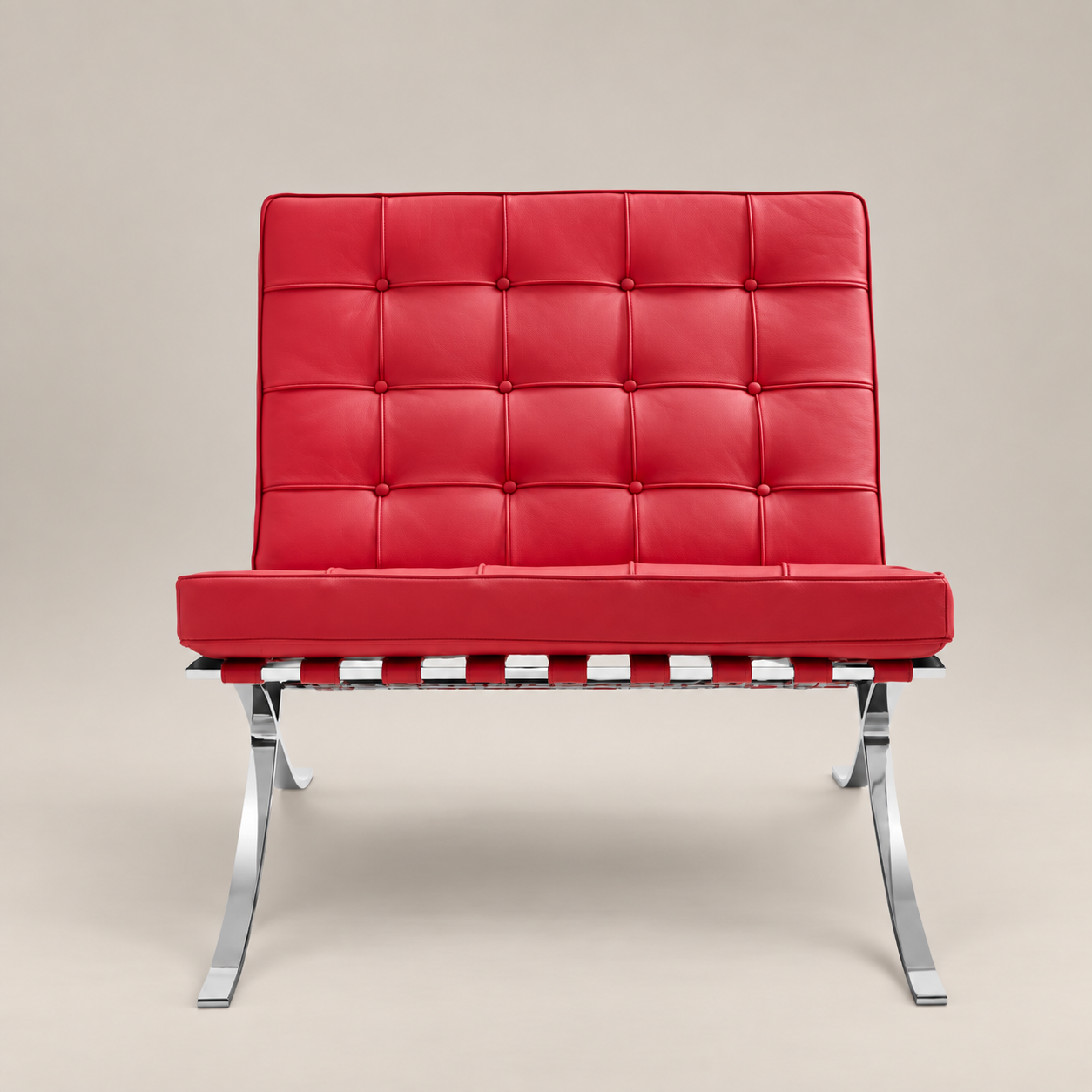 Mies Premium Barcelona stoel - Rood leer