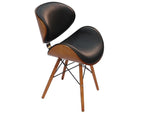 Eames Dining Side Chair - DSW Faux Leather | Black