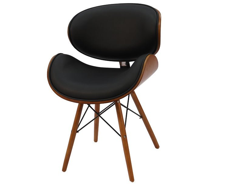 Eames Dining Side Chair - DSW Faux Leather | Black