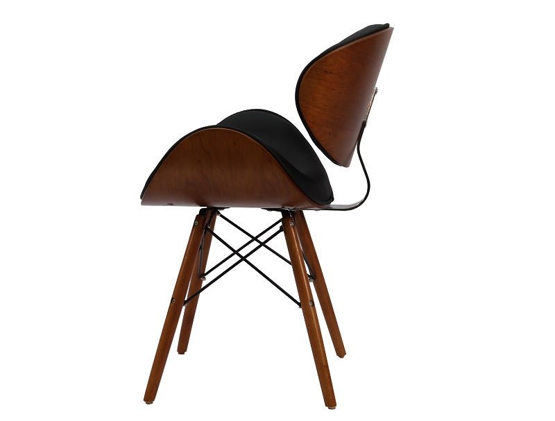 Eames Dining Side Chair - DSW Faux Leather | Black