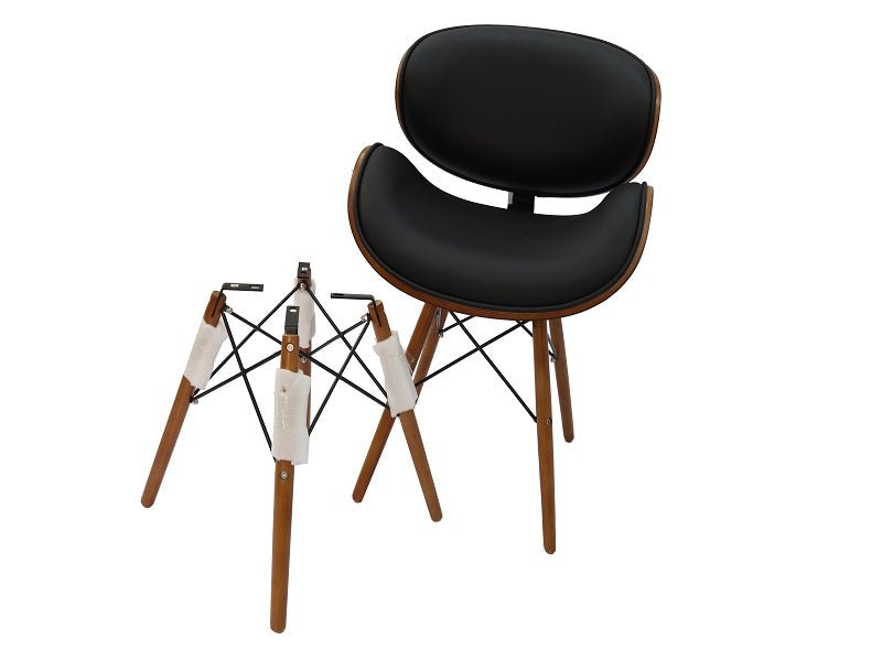 Eames Dining Side Chair - DSW Faux Leather | Black