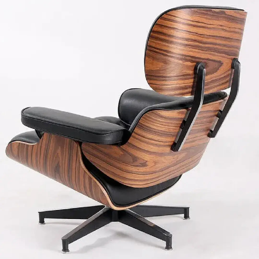 Réplique du fauteuil lounge Eames : palissandre et noir