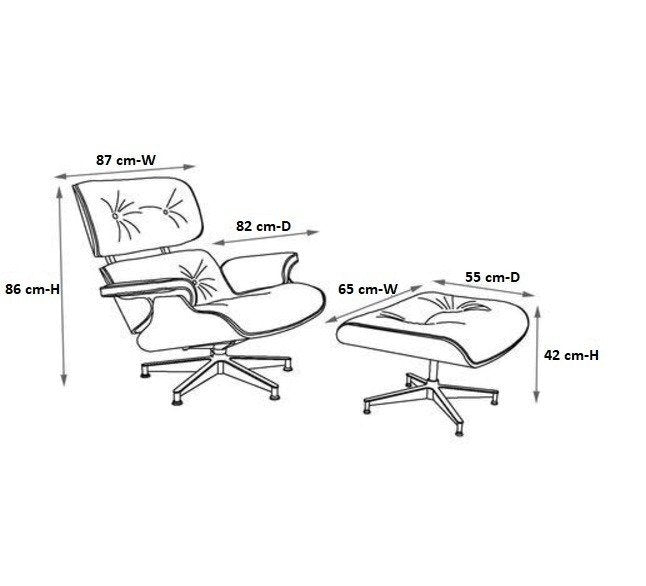 Eames Lounge Chair & Ottoman - Ash Wood | Black