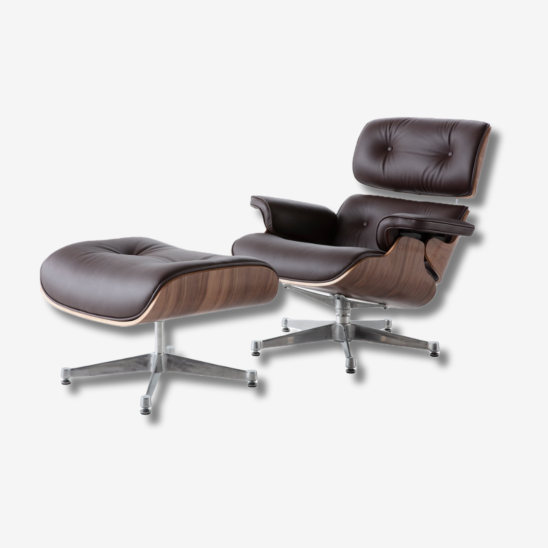Eames Lounge Chair & Ottoman – Walnut Wood | Dark Brown