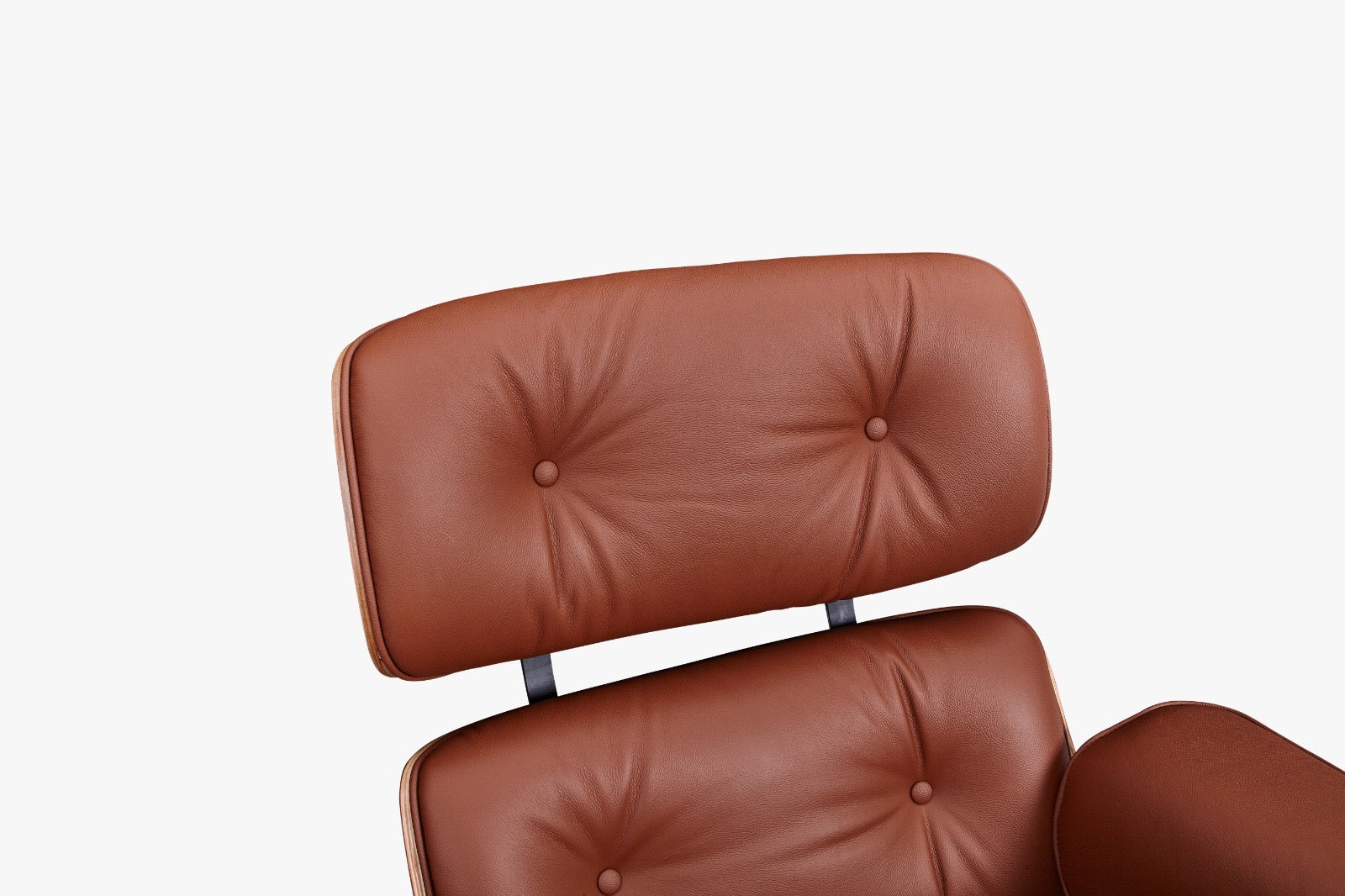 Eames Style Lounge Chair & Ottoman – Rosewood & Brown Leather