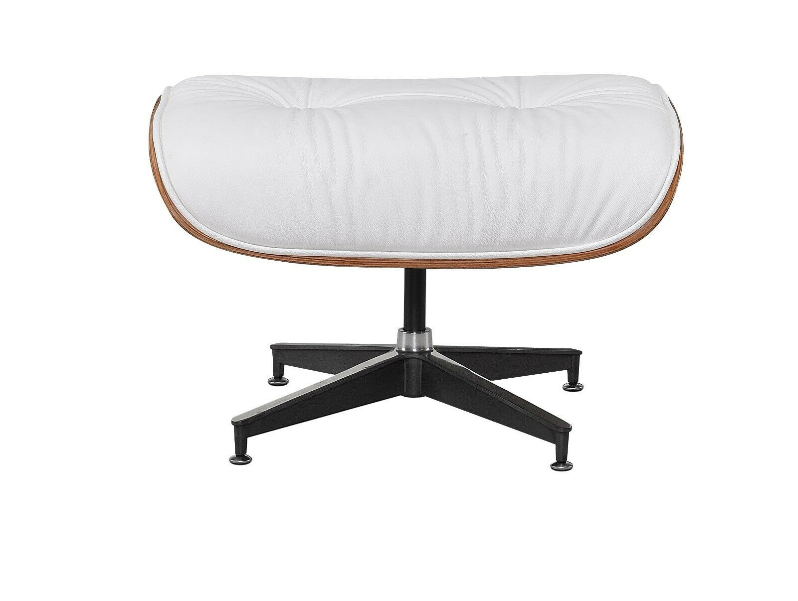 Eames Style Lounge Chair & Ottoman – Rosewood & White Leather