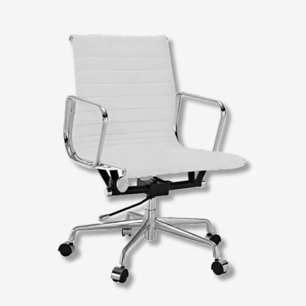 Eames Low Back Ribbed Office Chair EA117 – White