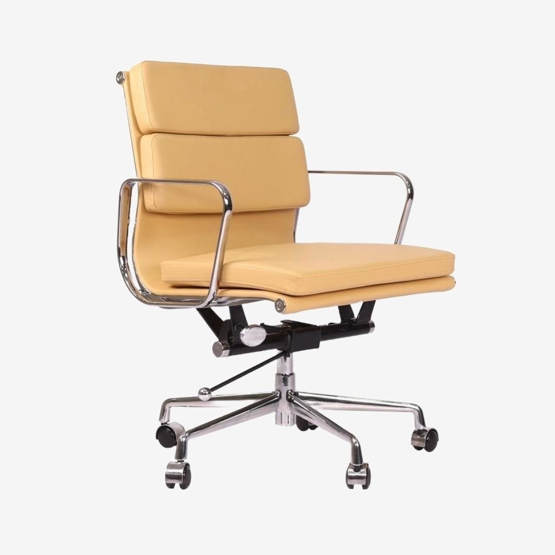 Eames Low Back Soft Pad Office Chair EA217 - Dark Cream