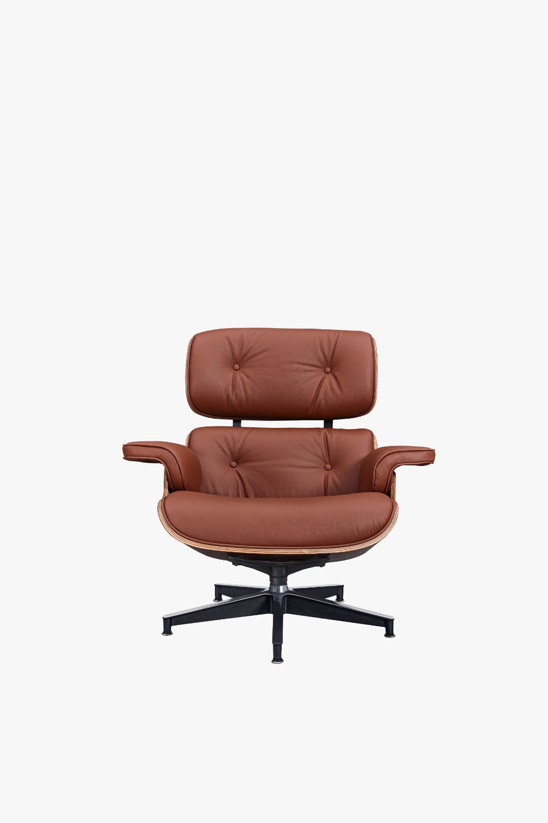 Eames Style Lounge Chair & Ottoman – Rosewood & Dark Brown Leather