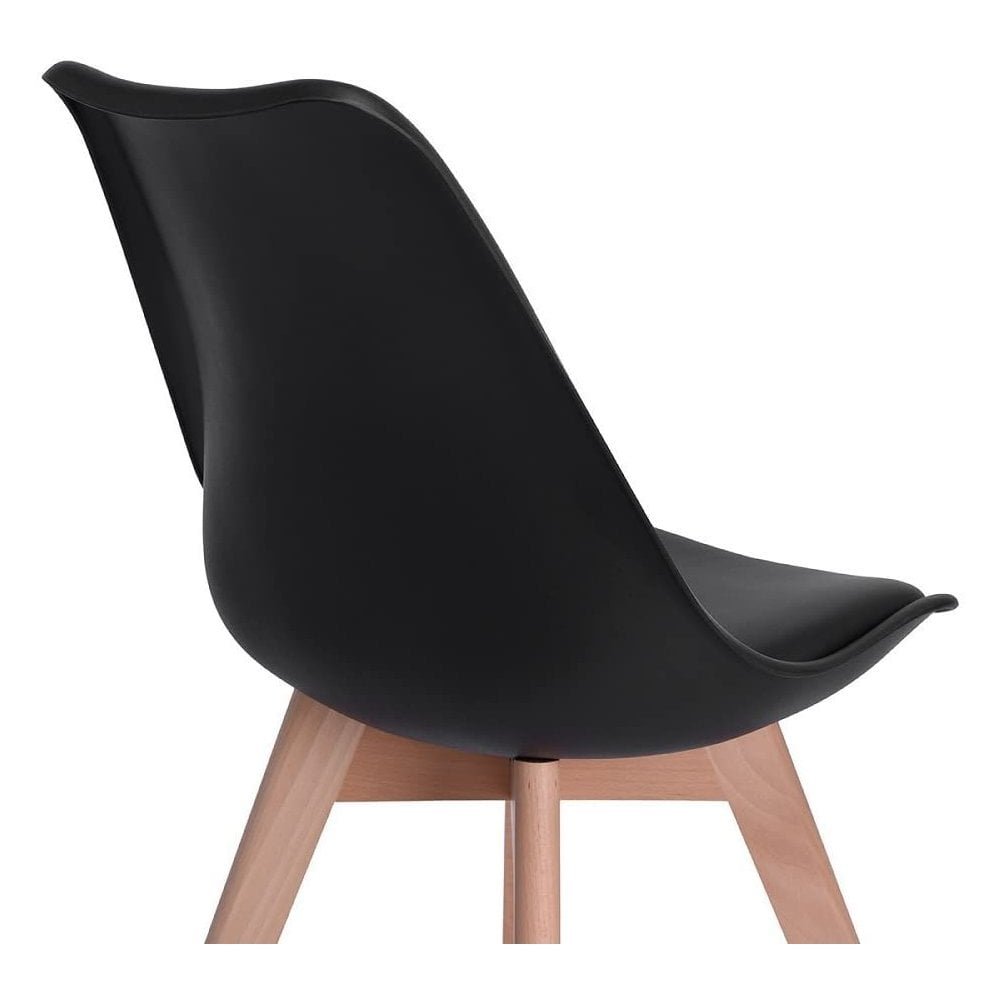 Modern Tulip Dining Chair - Black | Sleek Design for Contemporary Interiors