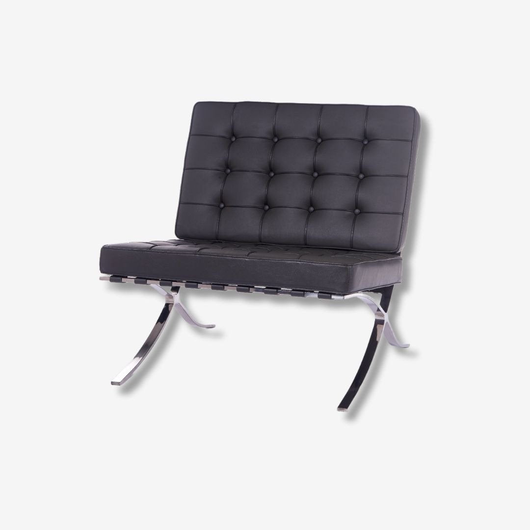 Mies Premium Barcelona Chair - Dark Grey Leather