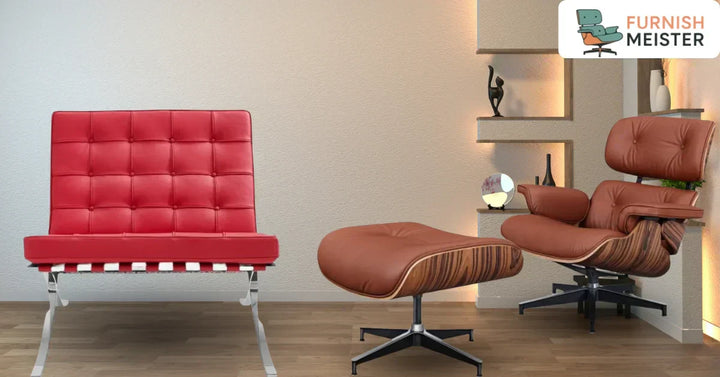 Barcelona chair and ottoman