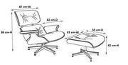 Ray Eames Lounge Chair: Dunkelrosenholz Schwarz