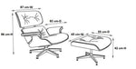 Lounge Chair Ray Eames: Dark Rosewood Black