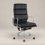 Eames High Back Soft Pad Bureaustoel EA219 - Zwart