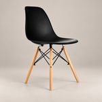 Silla auxiliar de comedor Eames - DSW | Negro