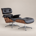 Réplique du fauteuil lounge Eames : palissandre et noir