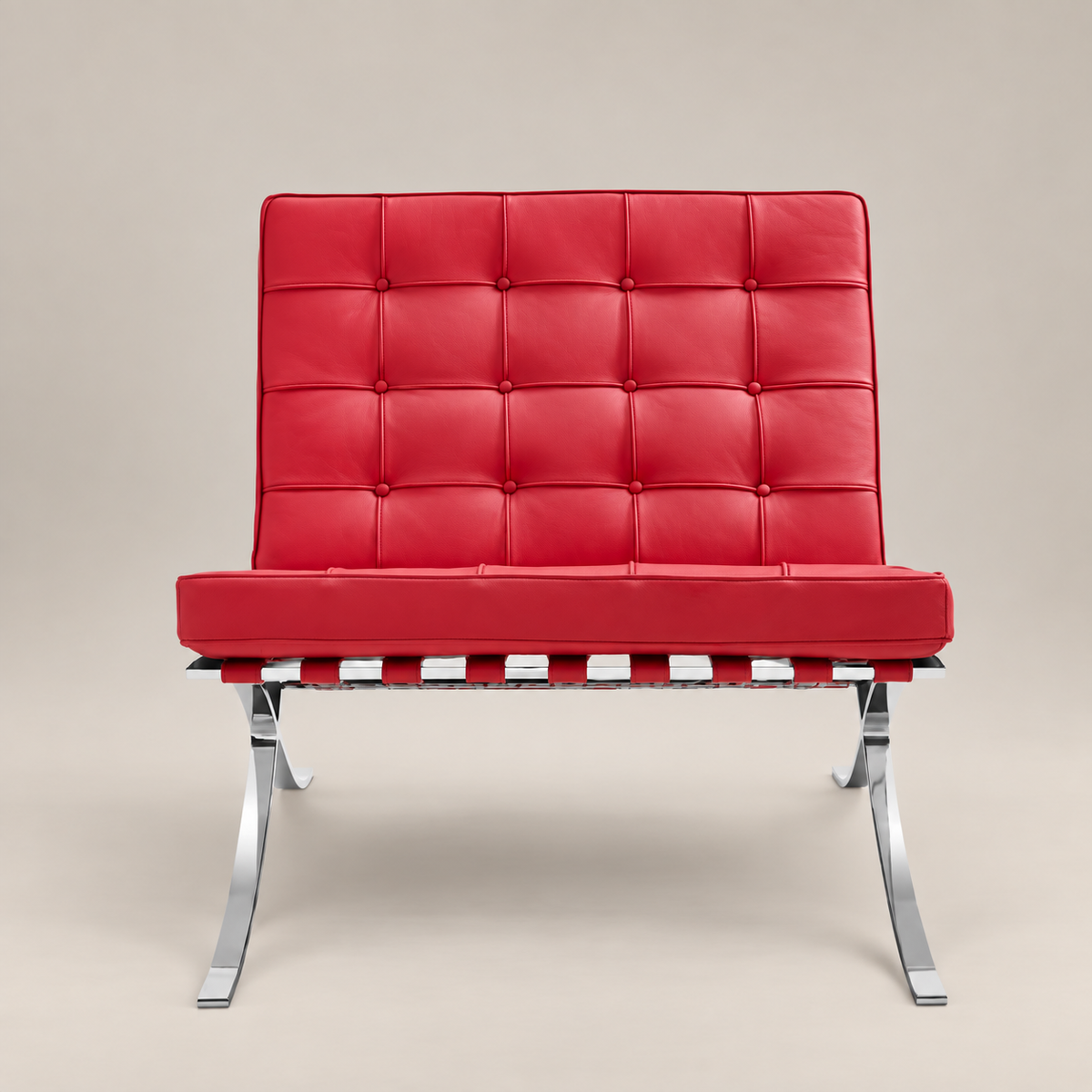 Buy Mies Premium Barcelona Chair - Red Leather