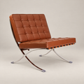Mies Premium Barcelona Sessel – Leder in Hellbraun