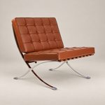 Fauteuil Mies Premium Barcelona - Cuir Marron Fauve