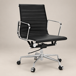 Eames Low Back Ribbed Office Chair EA117  – Black