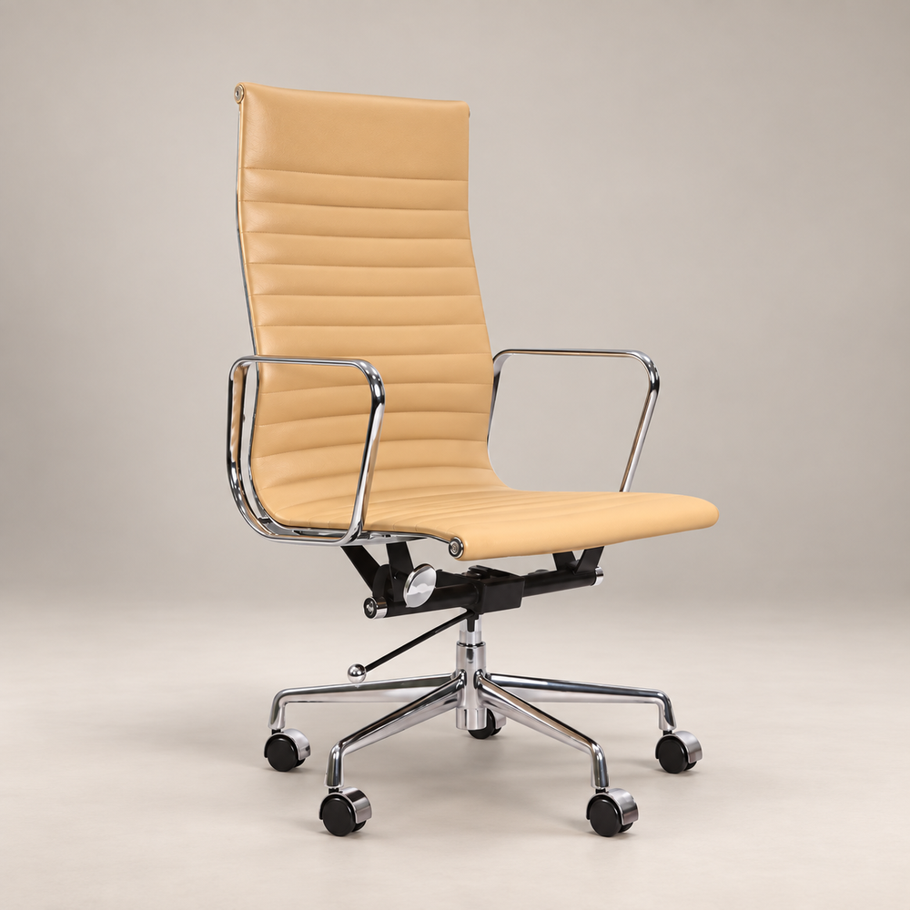 Buy Eames High Back Ribbed Office Chair EA119  – Cream