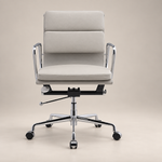 Eames Low Back Soft Pad Bureaustoel EA217 - Lichtgrijs
