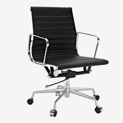 Eames Low Back Ribbed Office Chair EA117  – Black