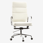 Eames High Back Soft Pad Bureaustoel EA219 - Wit