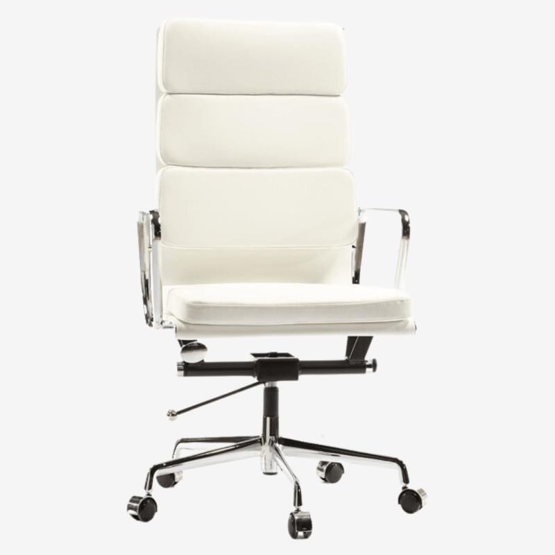 Eames High Back Soft Pad Bureaustoel EA219 - Wit