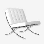 Mies Premium Barcelona stoel - donkergrijs leer