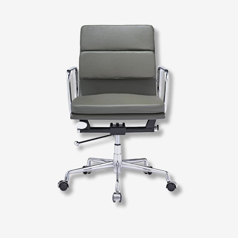 Eames Low Back Soft Pad Bureaustoel EA217 - Donkergrijs