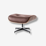 Eames Mid-Century Lounge Chair & Ottoman – Walnut Wood & Black Leather