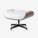 Eames Mid-Century Lounge Chair & Ottoman – Walnut Wood & Black Leather