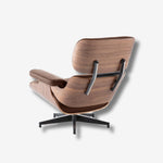 Eames Mid-Century Lounge Chair & Ottoman – Walnut Wood & Black Leather
