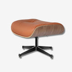 Eames Mid-Century Lounge Chair & Ottoman – Walnut Wood & Black Leather