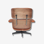 Eames Mid-Century Lounge Chair & Ottoman – Walnut Wood & Black Leather