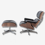 Eames Lounge Chair &amp; Ottoman – Walnut Wood | Dark Brown