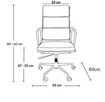 Black Office Chair: Eames Style Soft Pad EA 219
