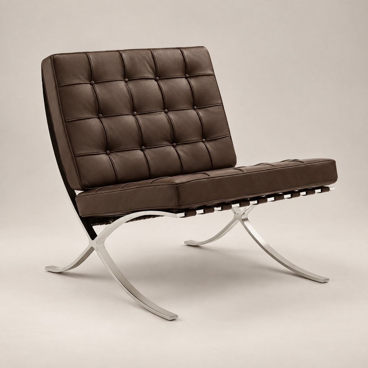 Buy Barcelona Chair Replica Dark Brown | Furnish Meister