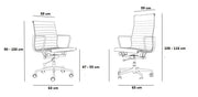 Eames Chaise de bureau à dossier haut nervuré EA119 – Marron Tan