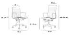 Eames High Back Ribbed Office Chair EA119 – White