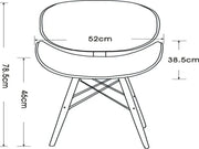Eames Dining Side Chair - DSW Faux Leather | Black
