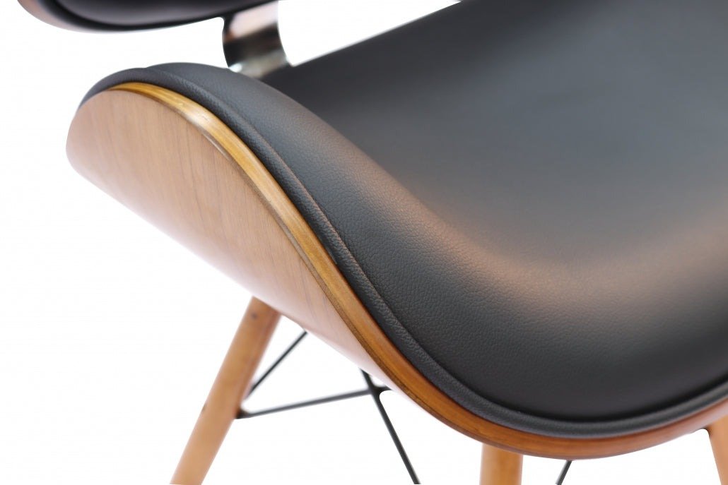 Eames Dining Side Chair - DSW Faux Leather | Black