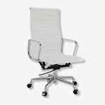 Eames High Back Ribbed Office Chair EA119 – White