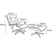 Eames Lounge Chair & Ottoman - Ash Wood | Black