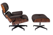 Charles Eames lounge chair and ottoman in rosewood Brown