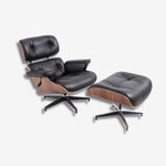 Charles Eames lounge chair and ottoman in rosewood Brown