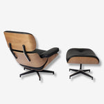 Charles Eames lounge chair and ottoman in rosewood Black